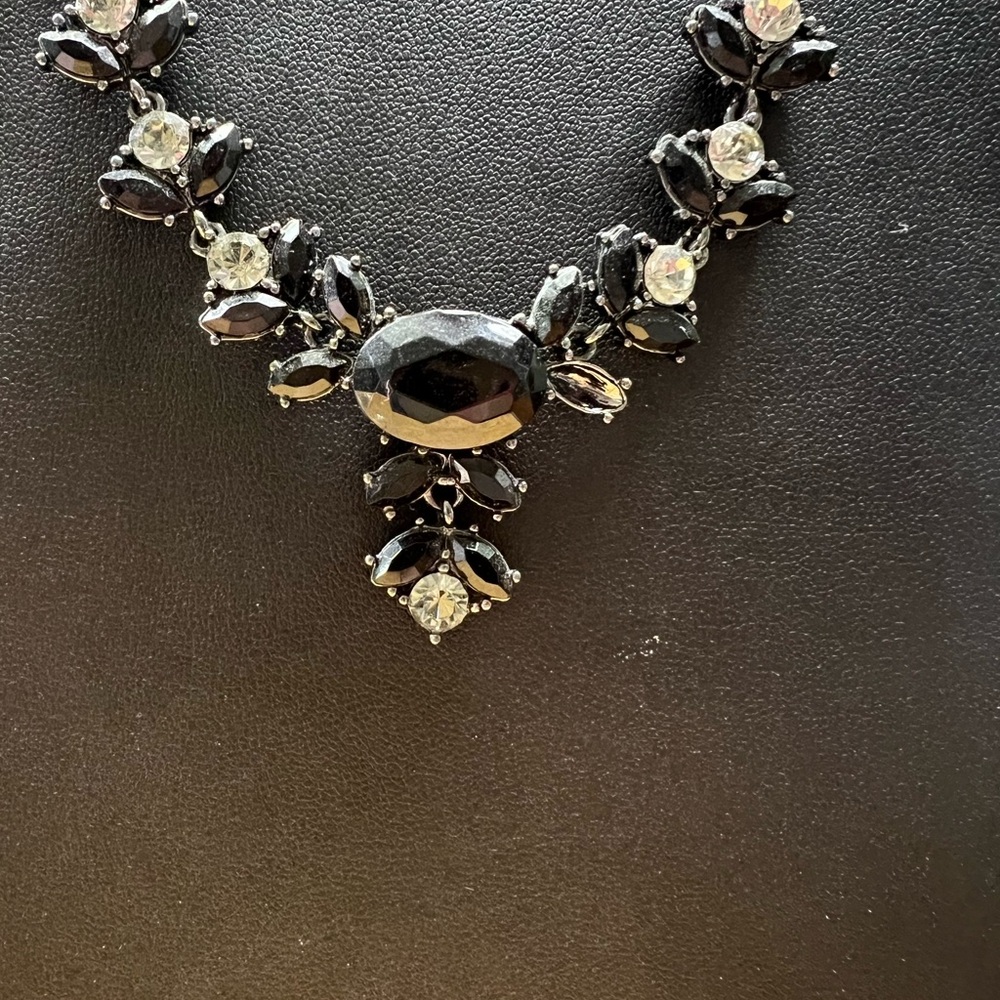 Elegant Black and Silver Necklace